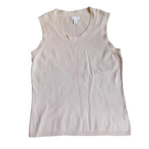 Charter Club Tank Top Sleeveless Knit Top Size M‎ Ivory Rayon